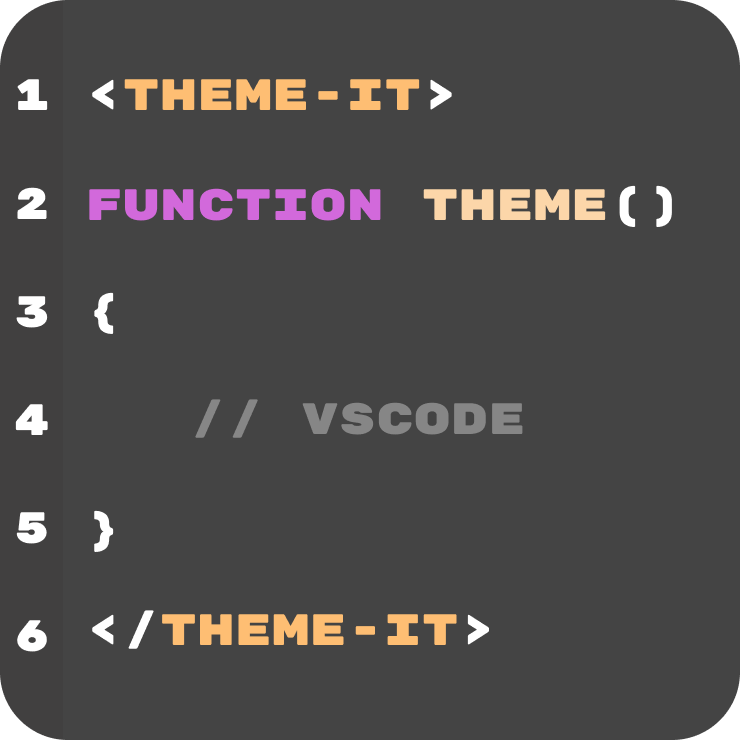 Theme-it theme for vsc